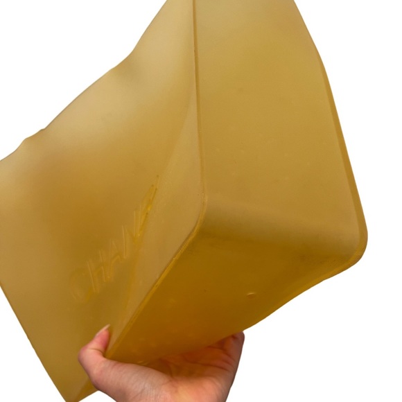 Authentic vintage CHANEL jumbo yellow clear rubber tote shoulder bag - Picture 6 of 7